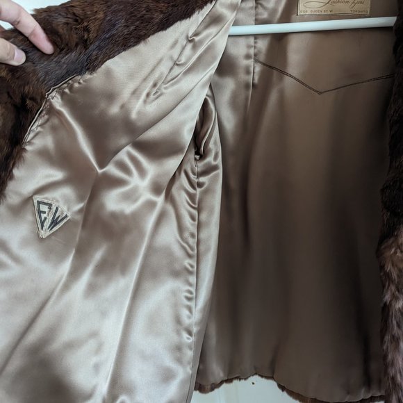 Vintage Brown Short Mink Coat - Picture 3 of 4